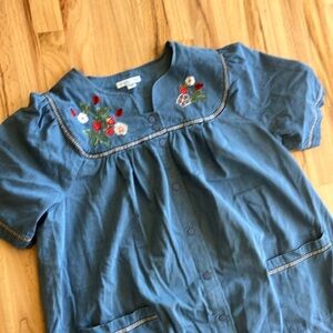 Vintage 1X 100% cotton dress / night gown in denim